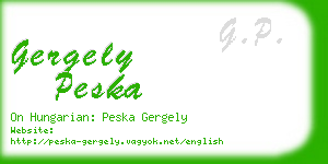 gergely peska business card